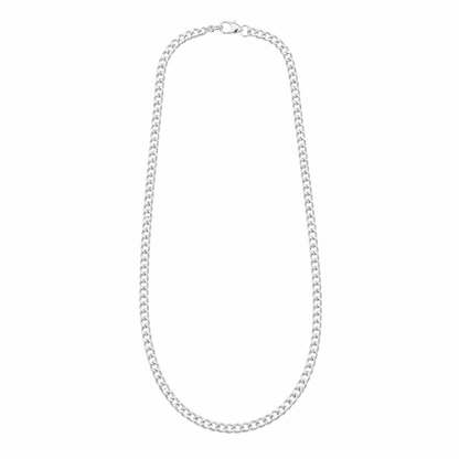 Colar 60cm Prata 925 Masculina Groumet 3mm