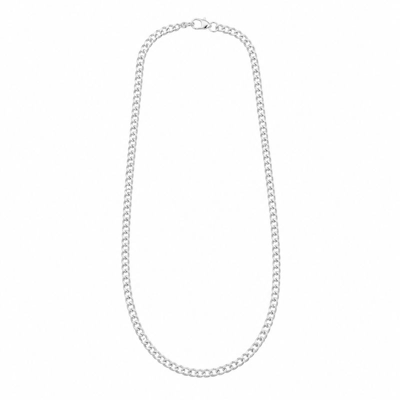 Colar 60cm Prata 925 Masculina Groumet 3mm