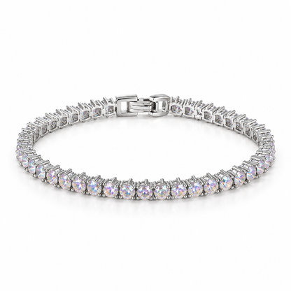 Pulseira Riviera Três Pontas Furta-Cor Ródio Branco