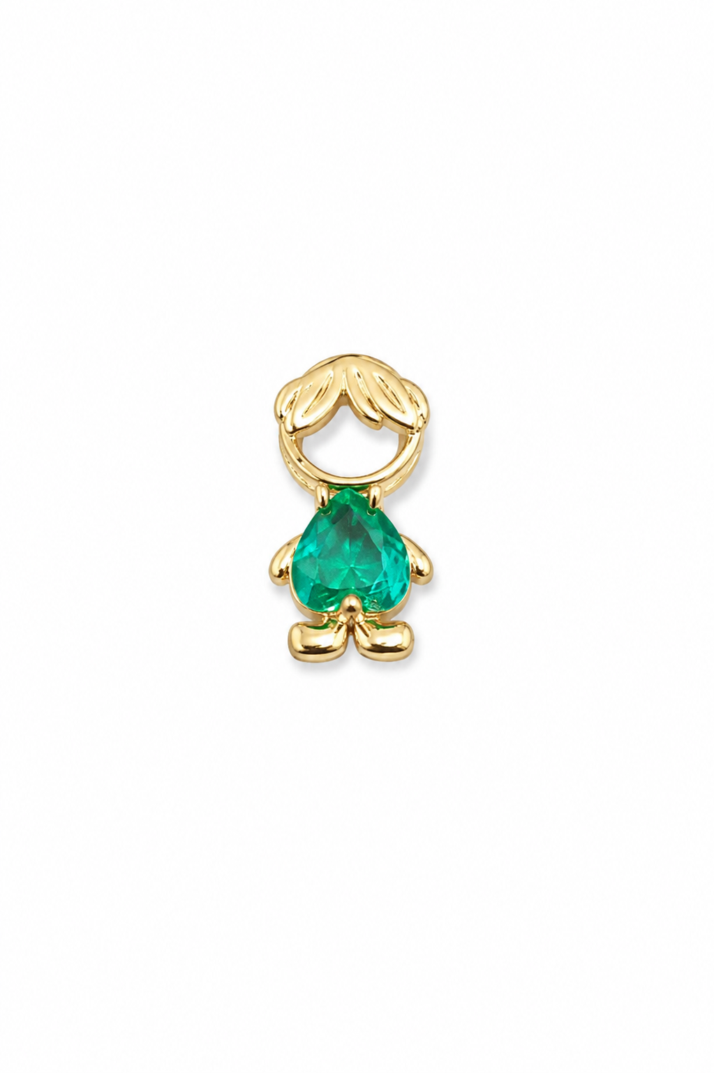 Pingente Filho Barriguinha Turquesa Ouro 18k