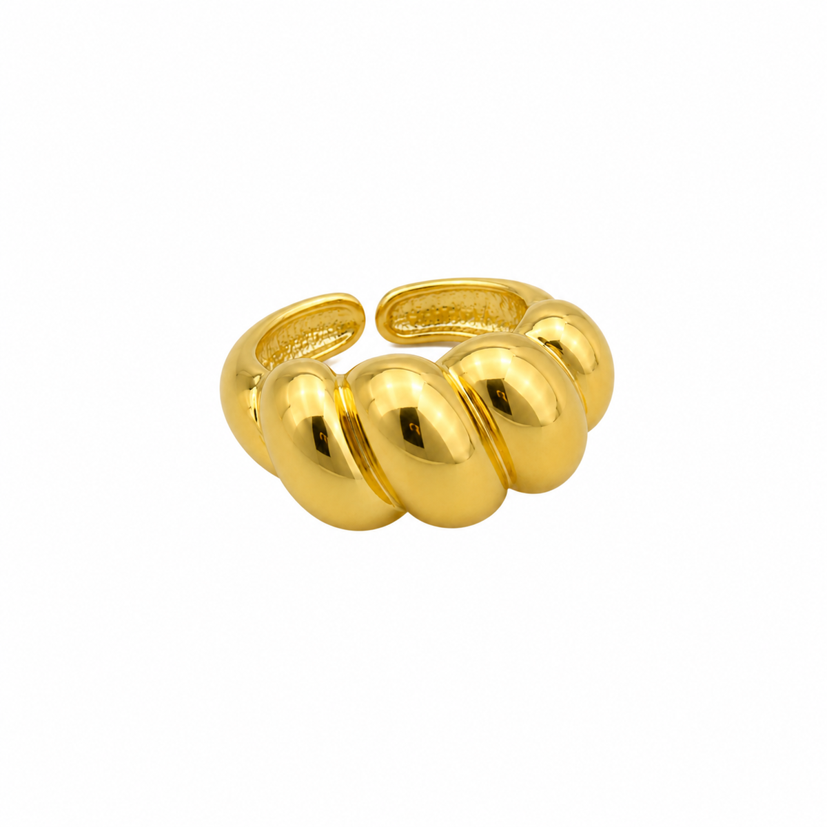 Anel Croissant Regulável Ouro 18k