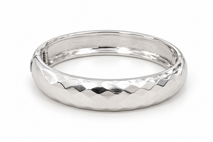 Bracelete Espelhado Ródio Branco
