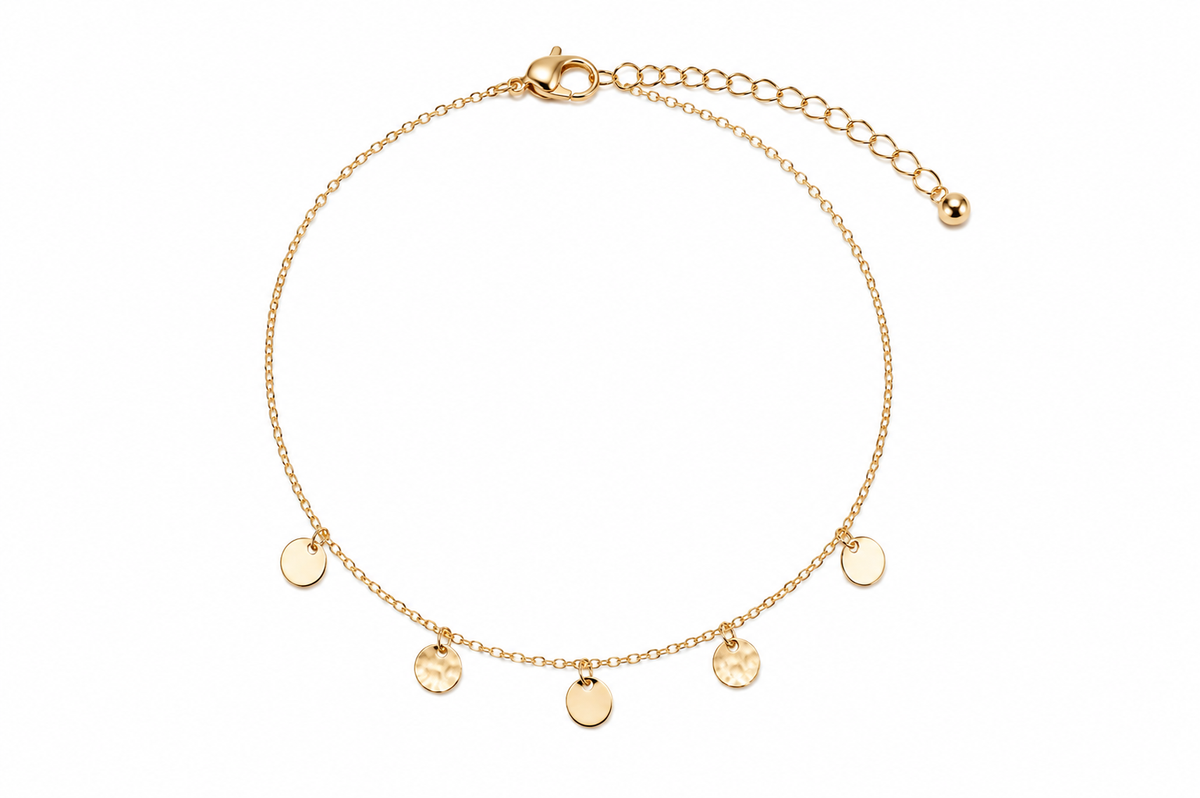 Tornozeleira Cartier Com Esfera Achatada Ouro 18k