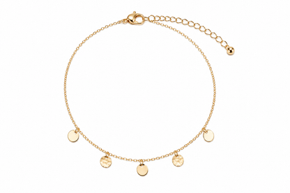 Tornozeleira Cartier Com Esfera Achatada Ouro 18k