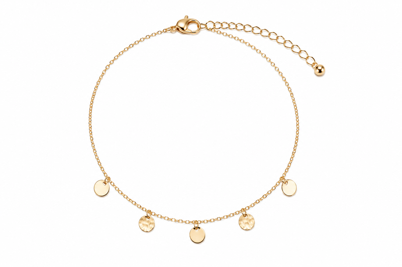 Tornozeleira Cartier Com Esfera Achatada Ouro 18k