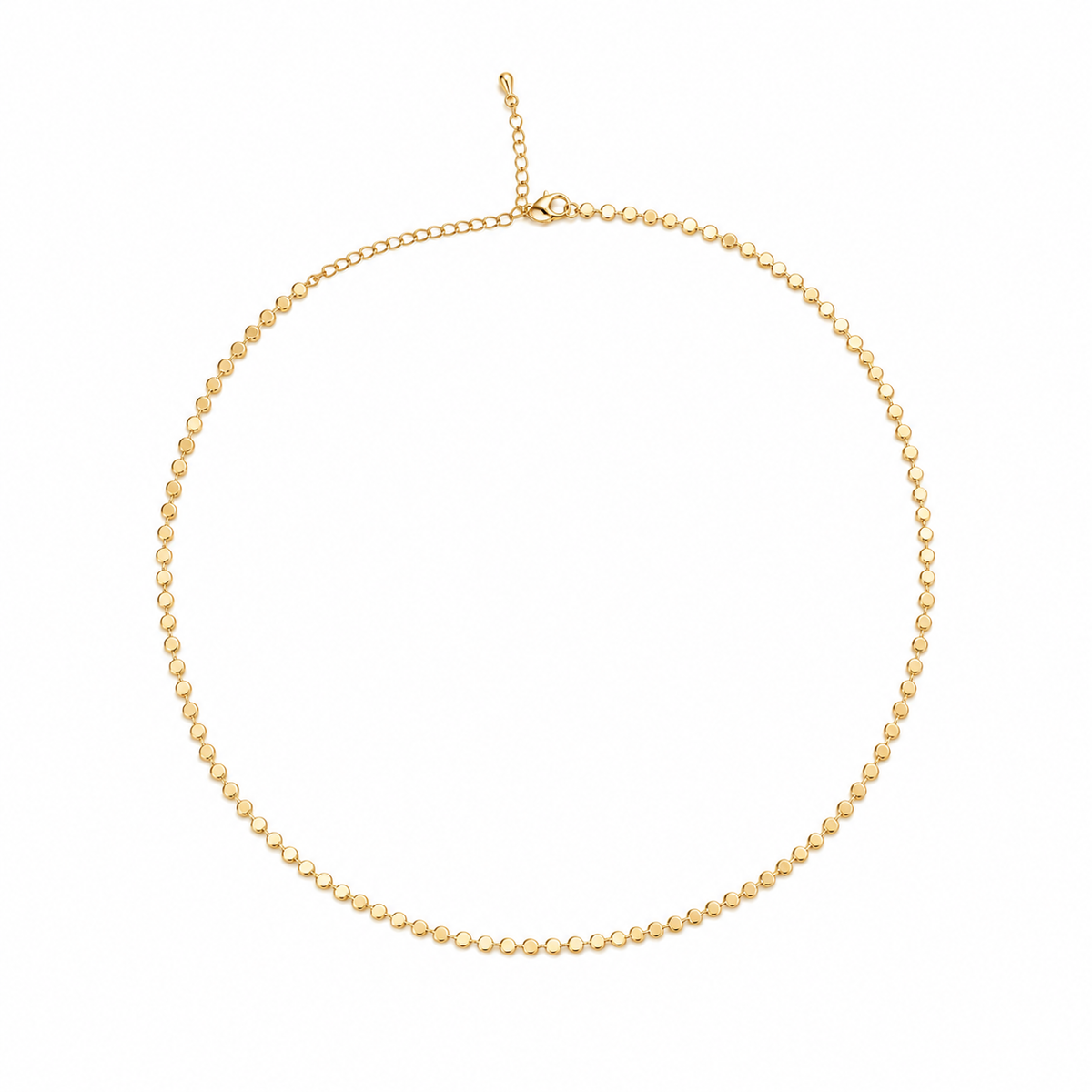 Choker Esfera Achatada Diamantada G Ouro 18k