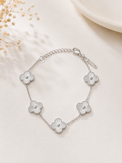 Pulseira Aço Inox Inspiração Van Cleef