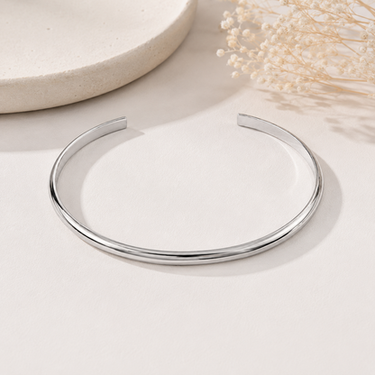Choker Aro Liso 5,6MM Ródio Branco