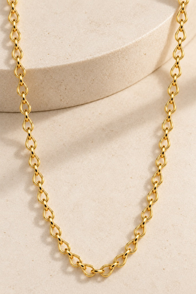 Corrente Elo Gota P Ouro 18k
