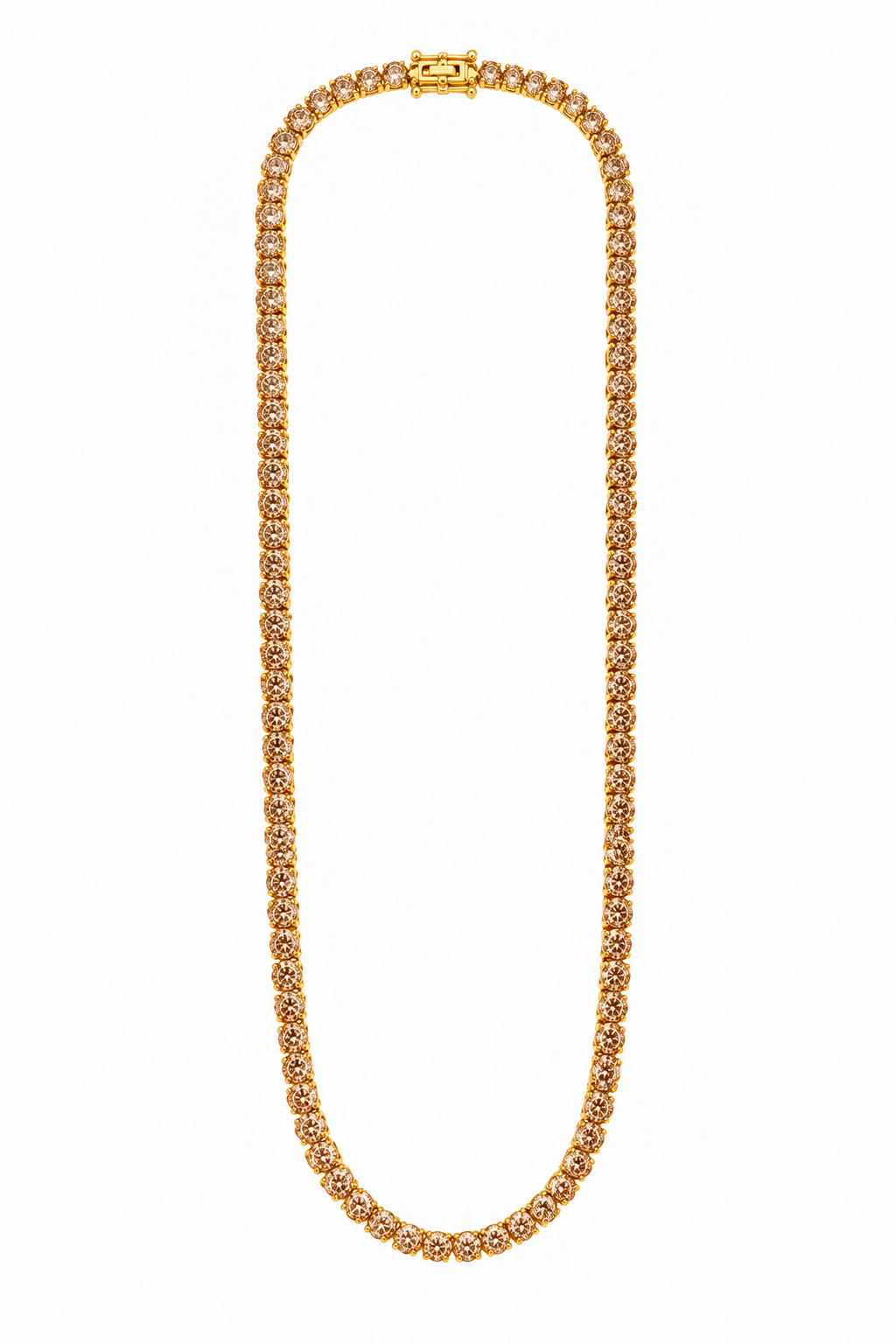 Colar Riviera Três Pontas Champagne Ouro 18k