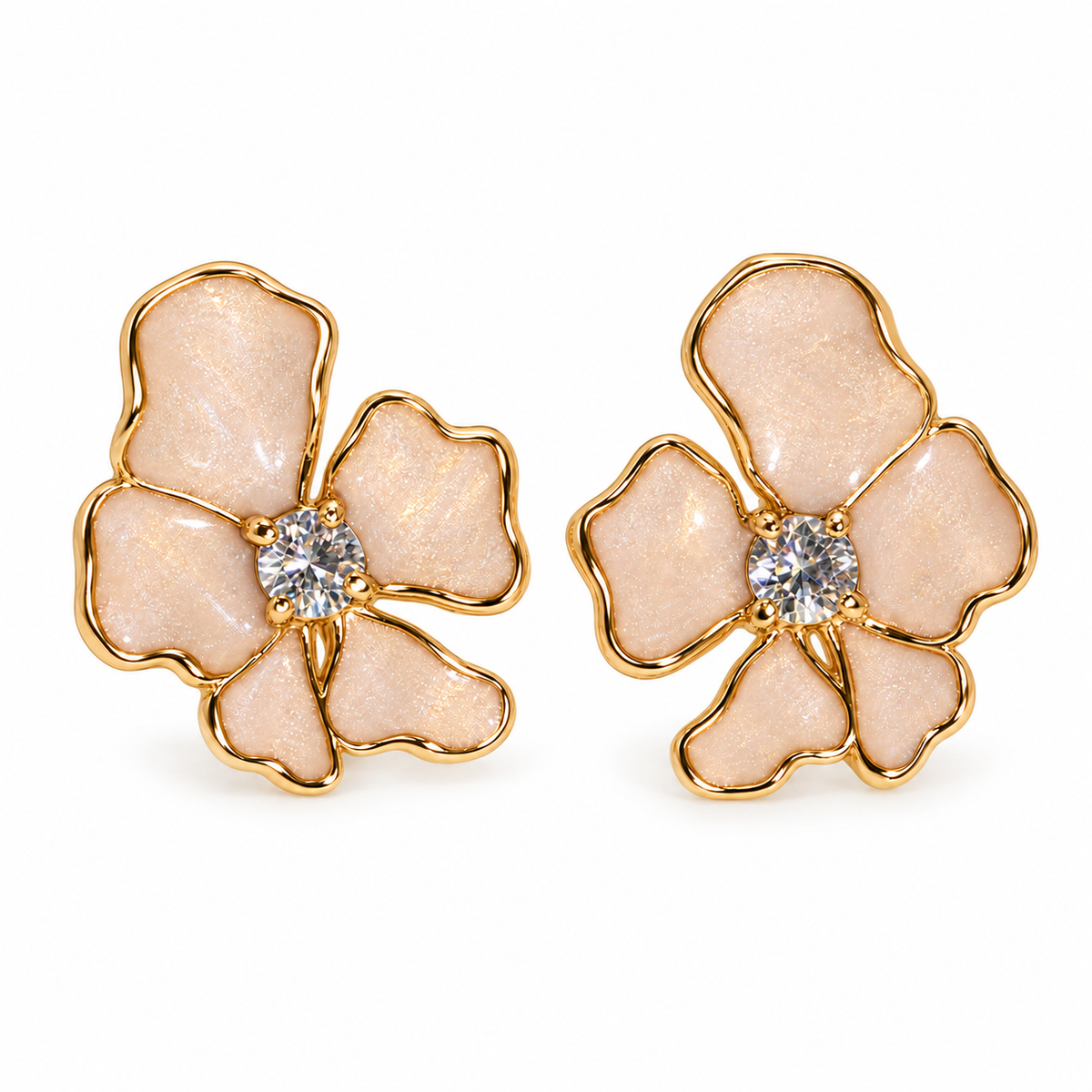 Scarlat SKU 15313 foto 1 | Brinco Flor de Íris Ouro 18k