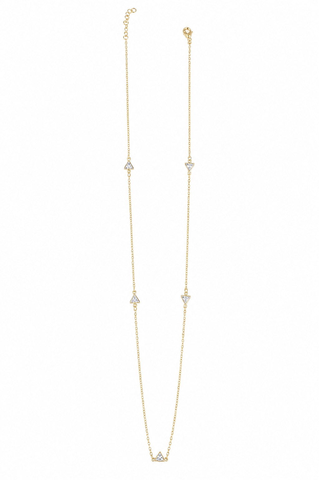 Colar Alongado Cartier com Triângulo Zircônia MontClair Ouro 18k
