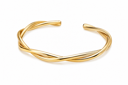 Bracelete Meio Torcido Ouro 18k