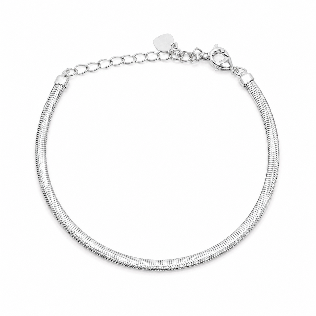 Pulseira Fio Alemão 3mm Ródio Branco