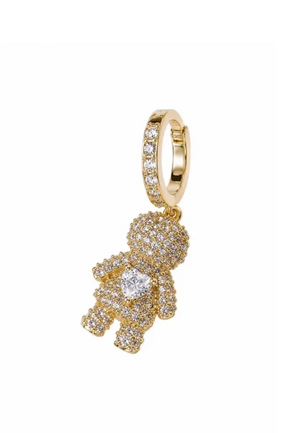 Pingente Menino Zircônia Cristal Cravejado Ouro 18k