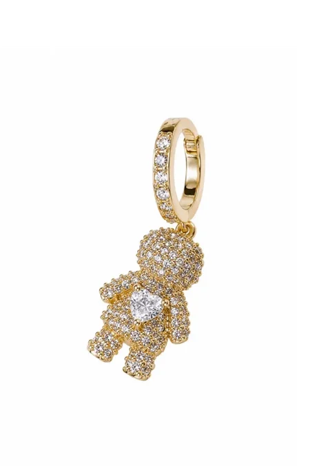 Pingente Menino Zircônia Cristal Cravejado Ouro 18k