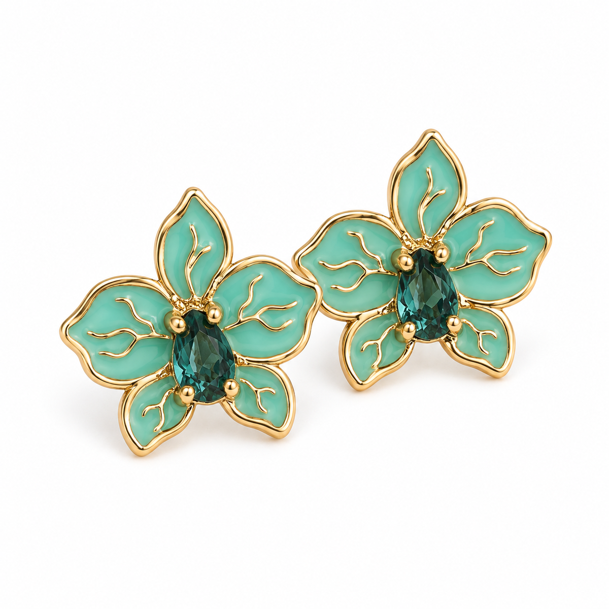 Scarlat SKU 15319 foto 1 | Brinco Flor de Jade Ouro 18k