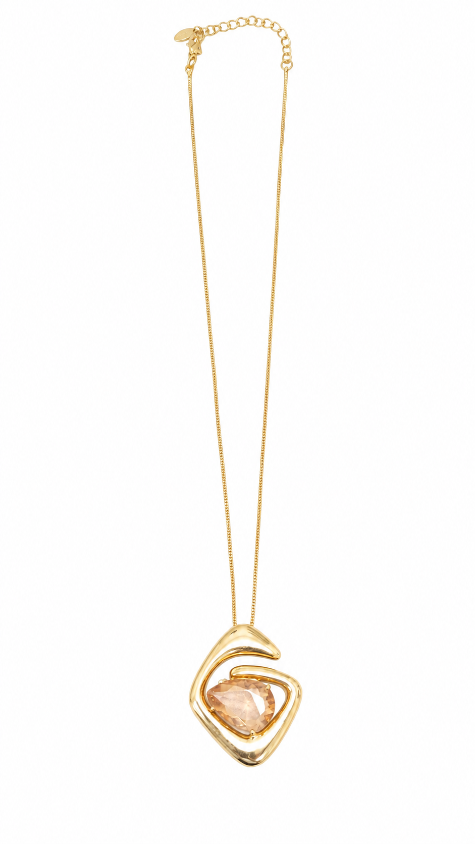 Colar Orgânico Pedra em Gota Natural Ouro 18k
