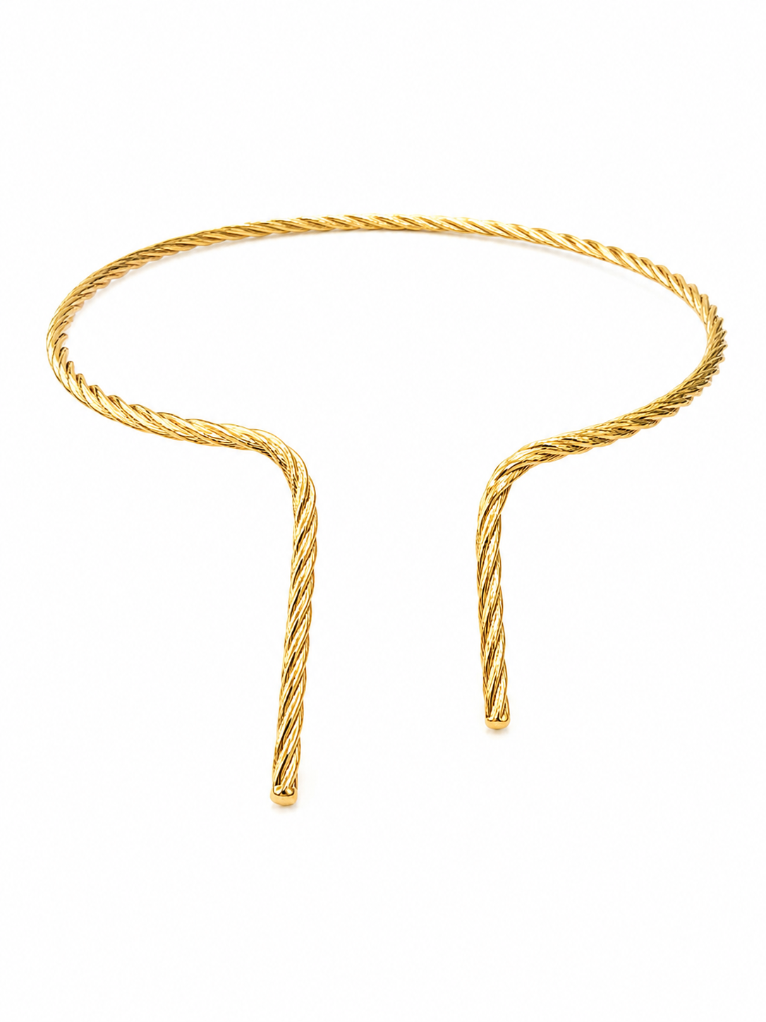 Choker Aro Traços Trabalhado Ouro 18k