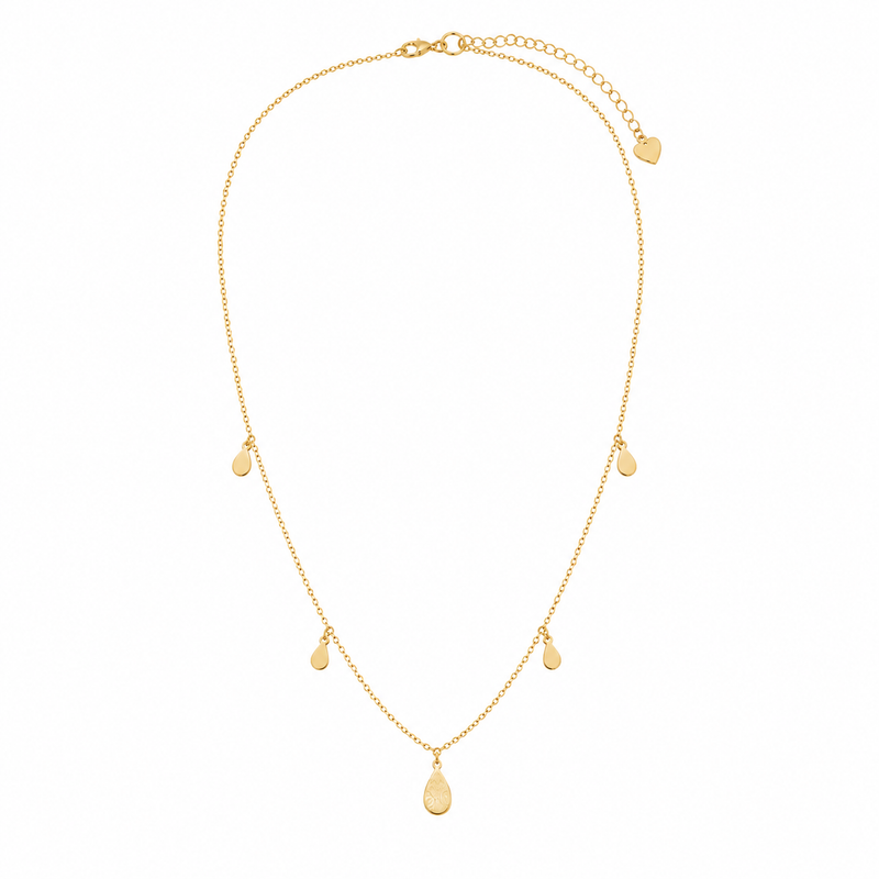 Choker Cartier Chapinha com Gotinha Ouro 18k