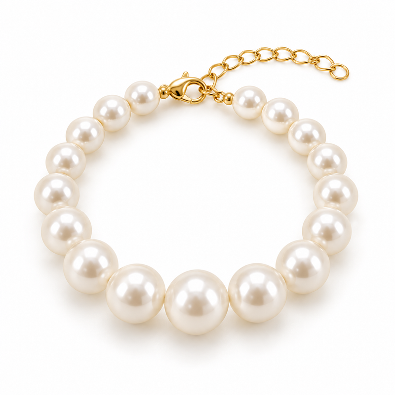 Pulseira Pérola Desregular Ouro 18k