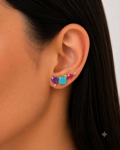 Brinco Candy Colors Ouro 18k