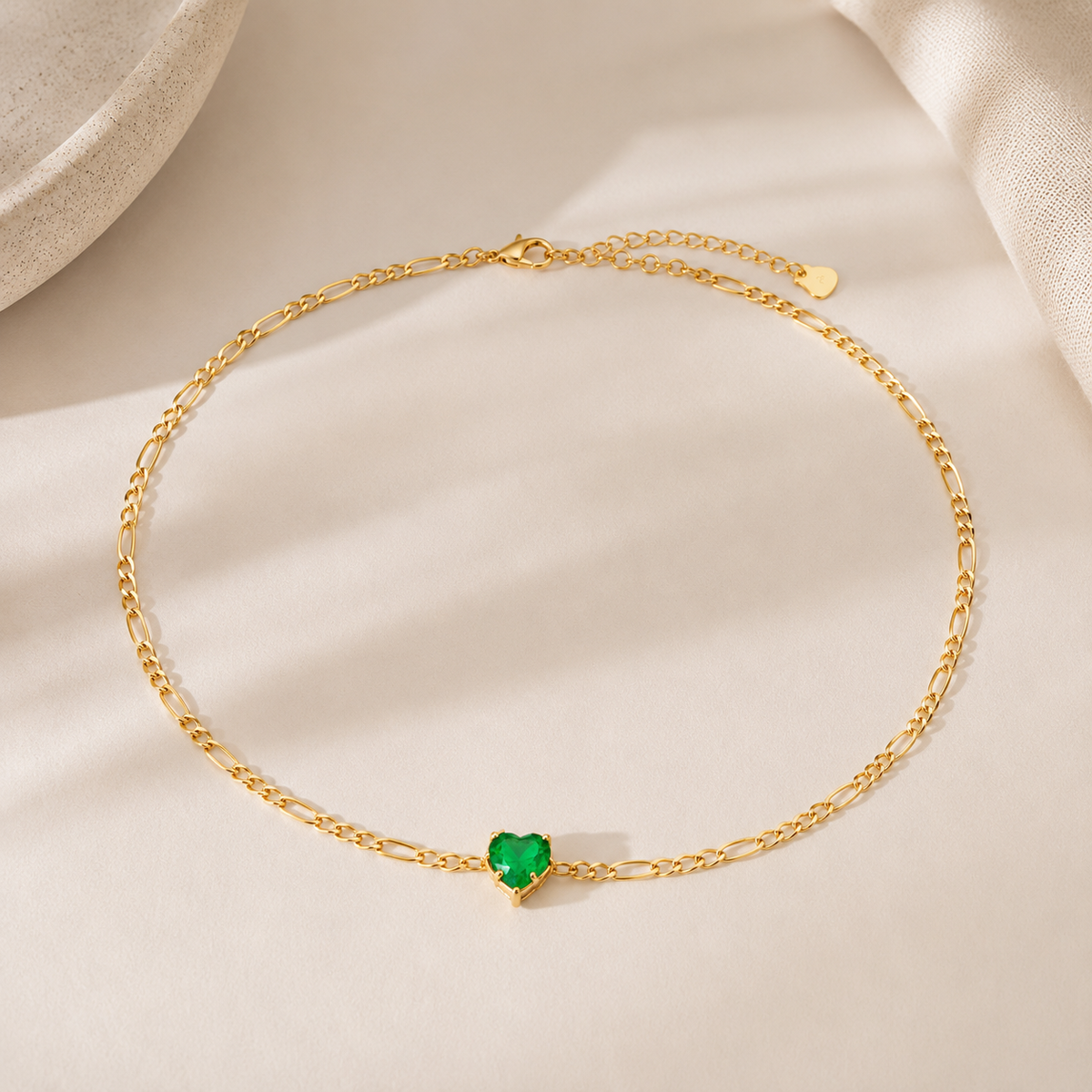 Choker 3x1 Esmeralda Ouro 18k