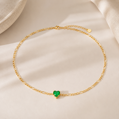 Choker 3x1 Esmeralda Ouro 18k