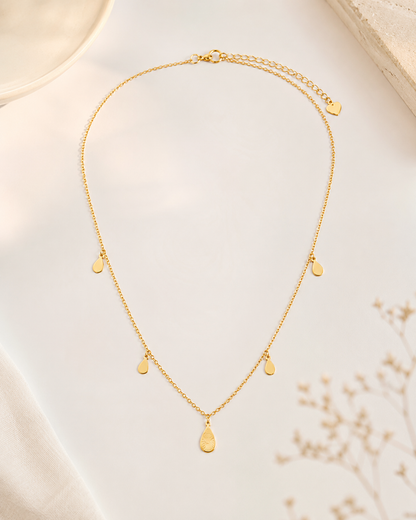 Choker Cartier Chapinha com Gotinha Ouro 18k