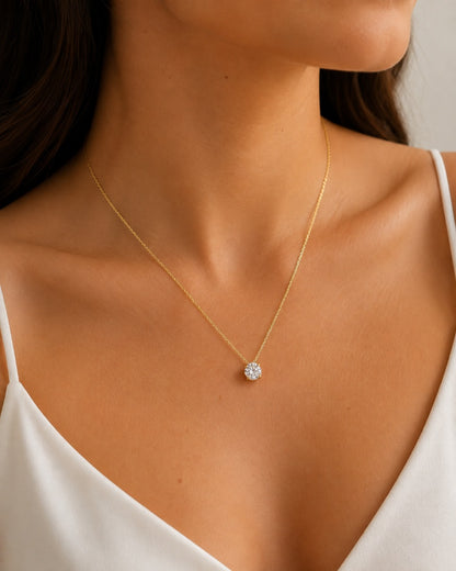 Colar Ponto de Luz na Cartier MontClair Ouro 18k