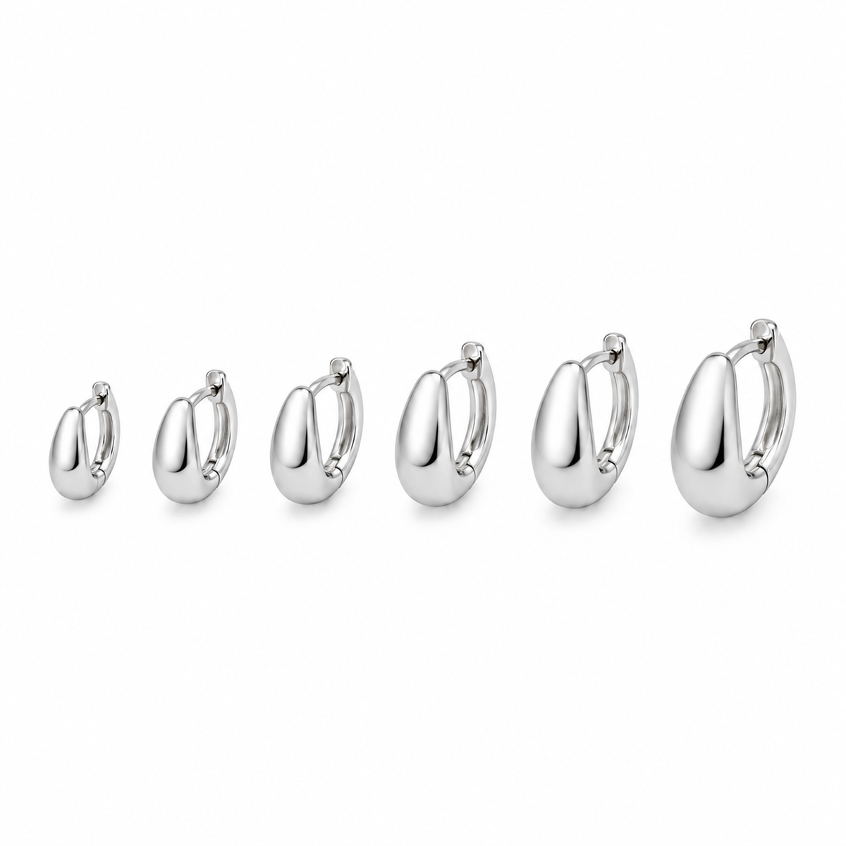 Brinco Trio Click Baleia Liso Diamante