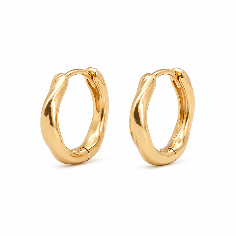 Brinco Argola Amalfi Torcida Ouro 18k