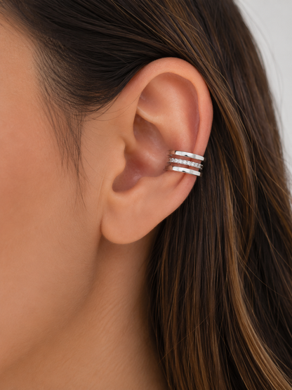 Piercing Fake com Zircônia Prata 925