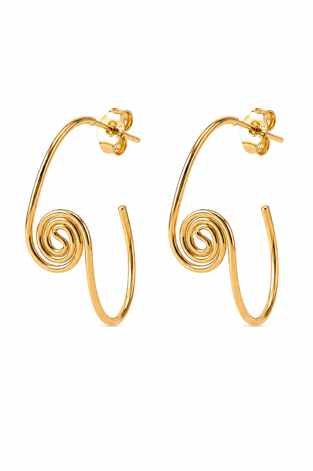 Brinco Argola Caracol Liso Ouro 18k