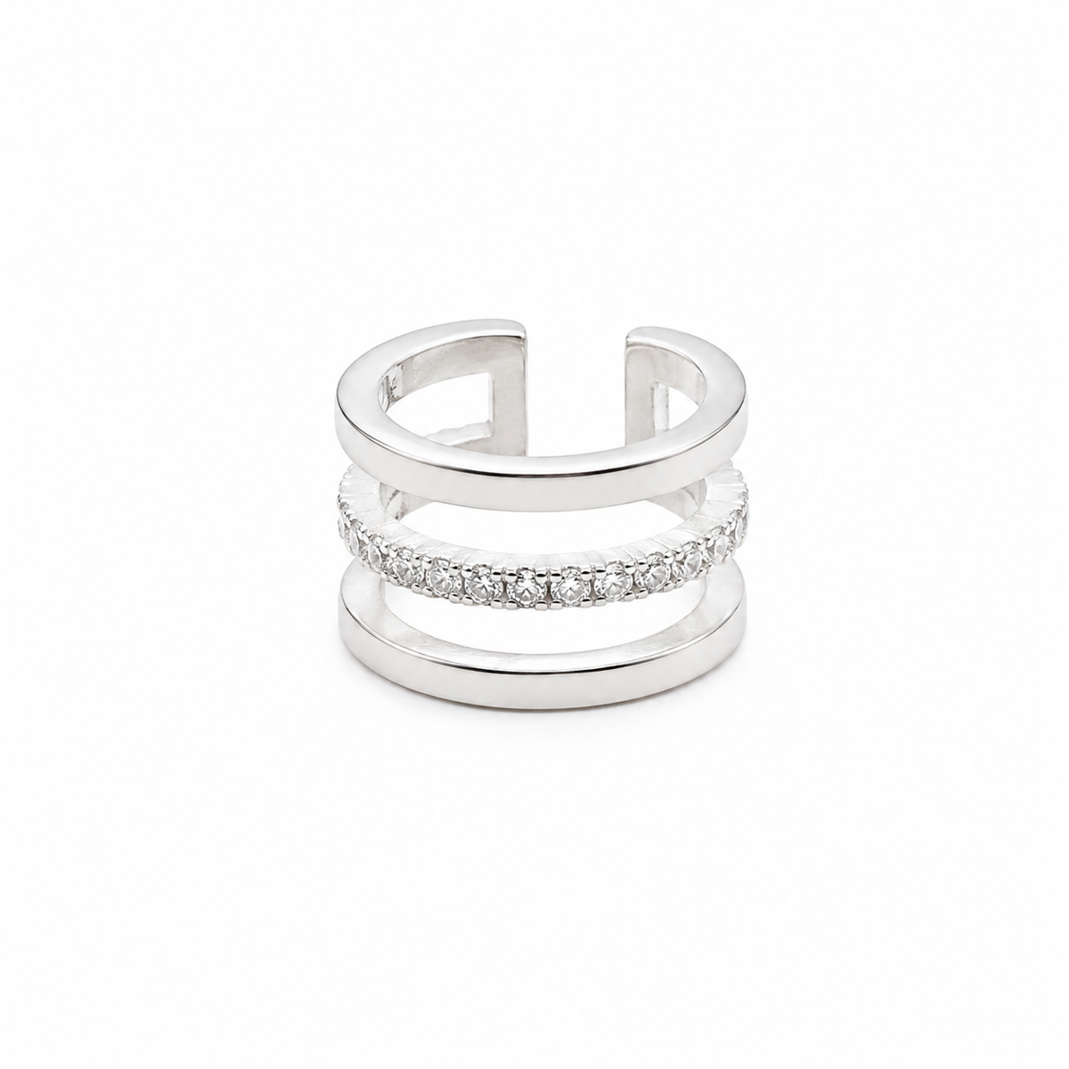 Piercing Fake com Zircônia Prata 925