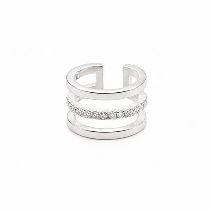 Piercing Fake com Zircônia Prata 925