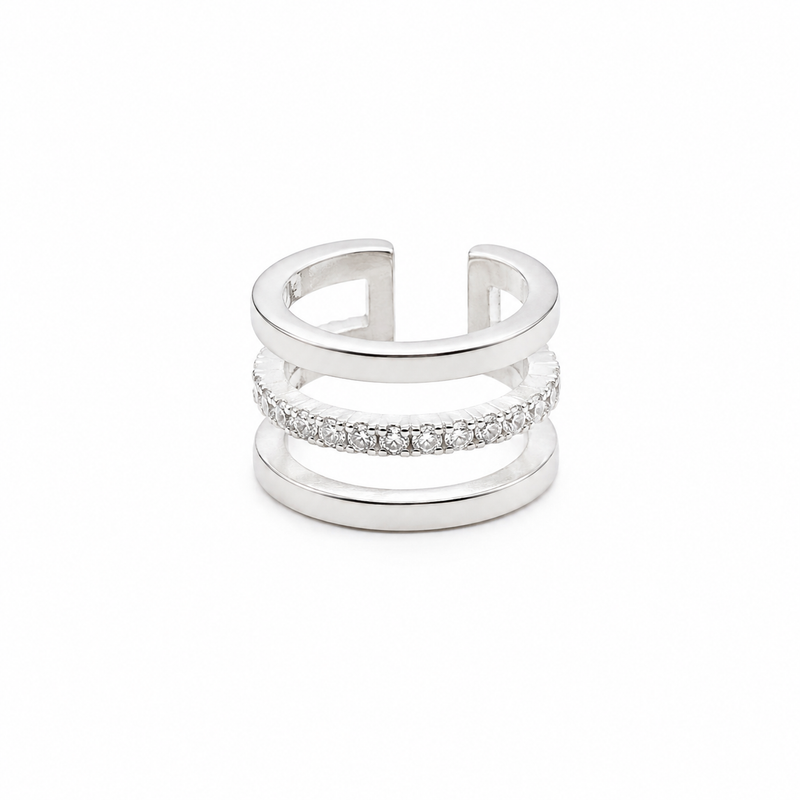 Piercing Fake com Zircônia Prata 925