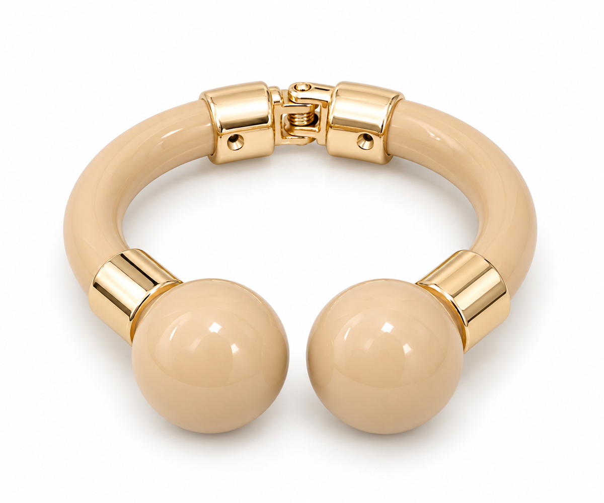 Bracelete Tubo Resinado Ouro 18k