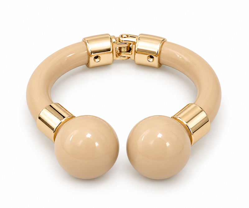 Bracelete Tubo Resinado Ouro 18k