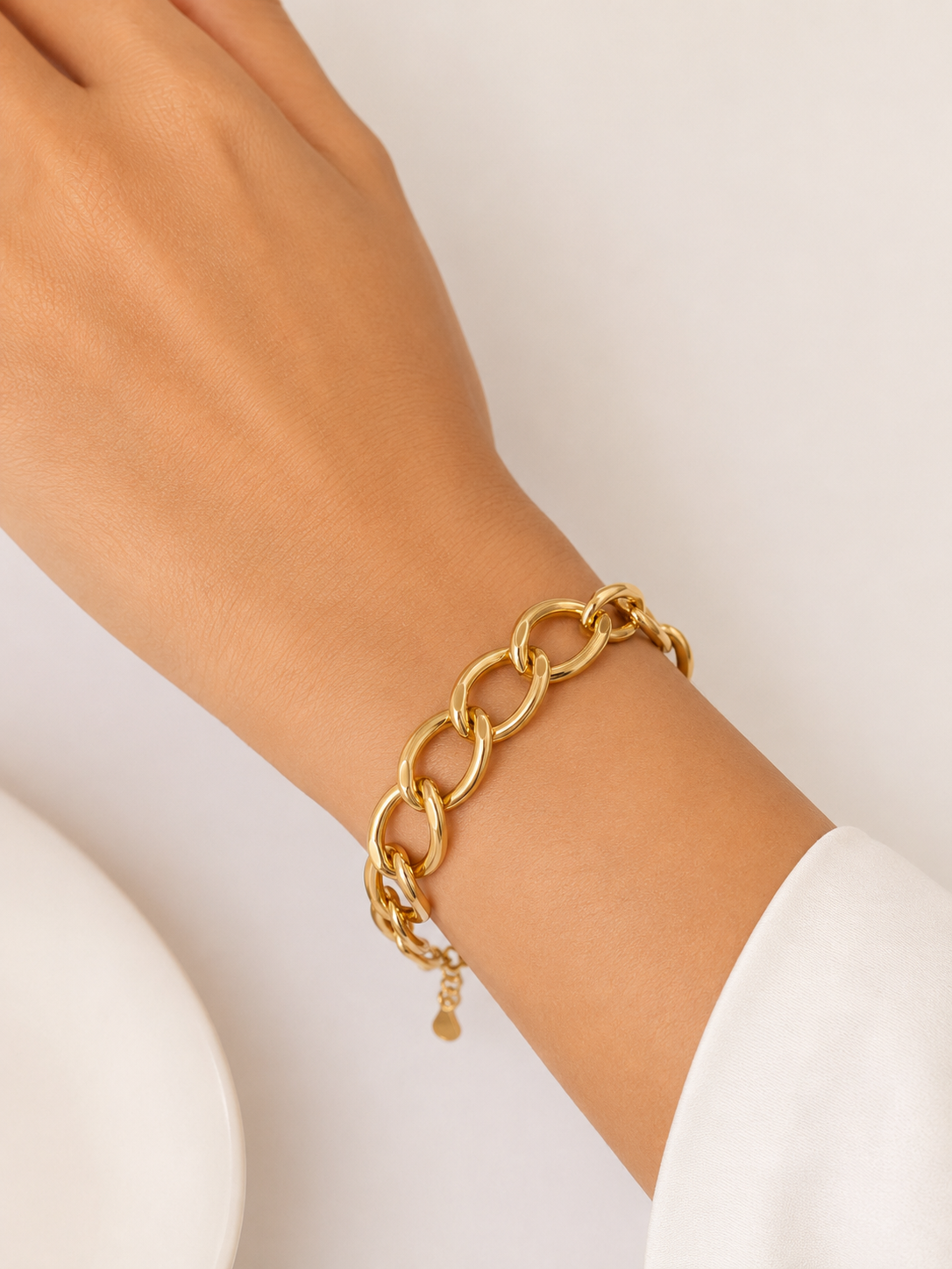 Pulseira Elo Groumet 1x1 Maxi Ouro 18k