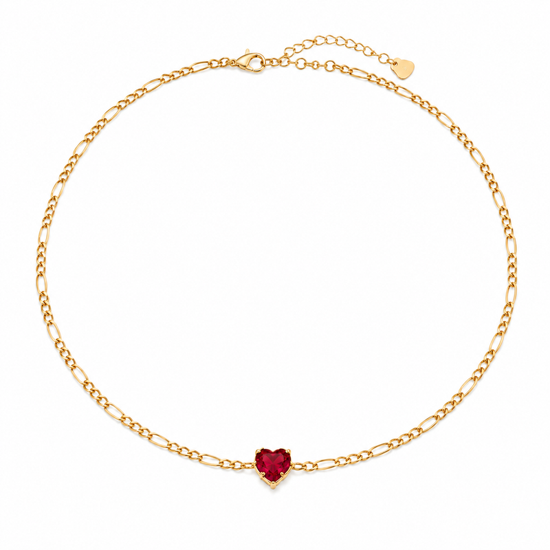 Choker 3x1 Rubi Ouro 18k