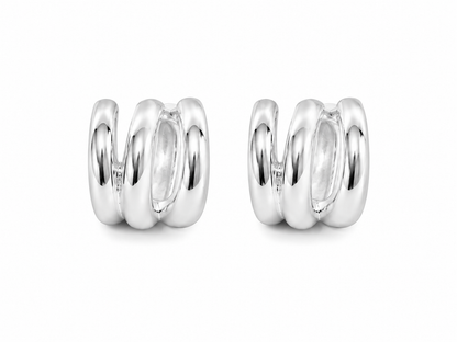 Brinco Ear Cuf Triplo Prata 925