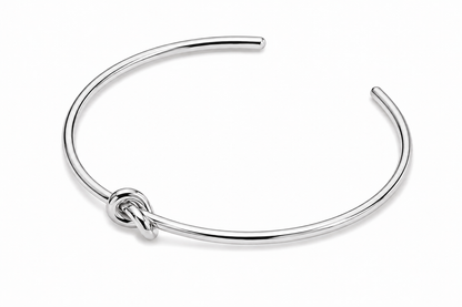 Bracelete Nó Inspiração Ródio Branco