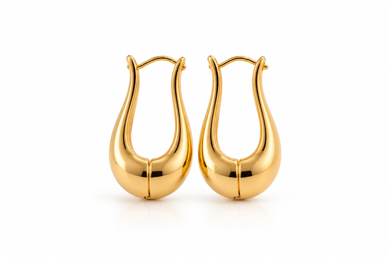 Brinco Argola Ravello Extra Grande Ouro 18k