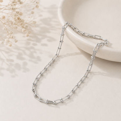 Corrente Inspiração Cartier Ródio Branco
