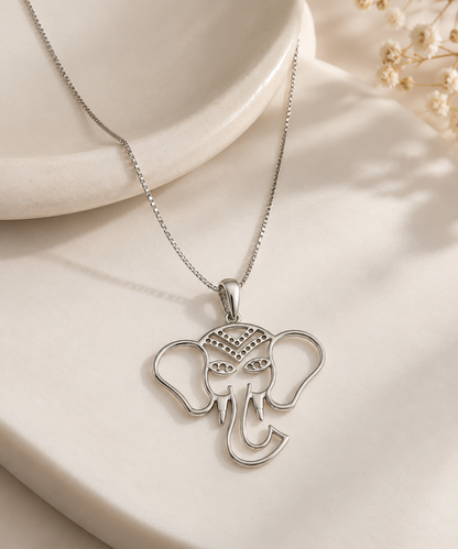 Colar Elefante Prata 925