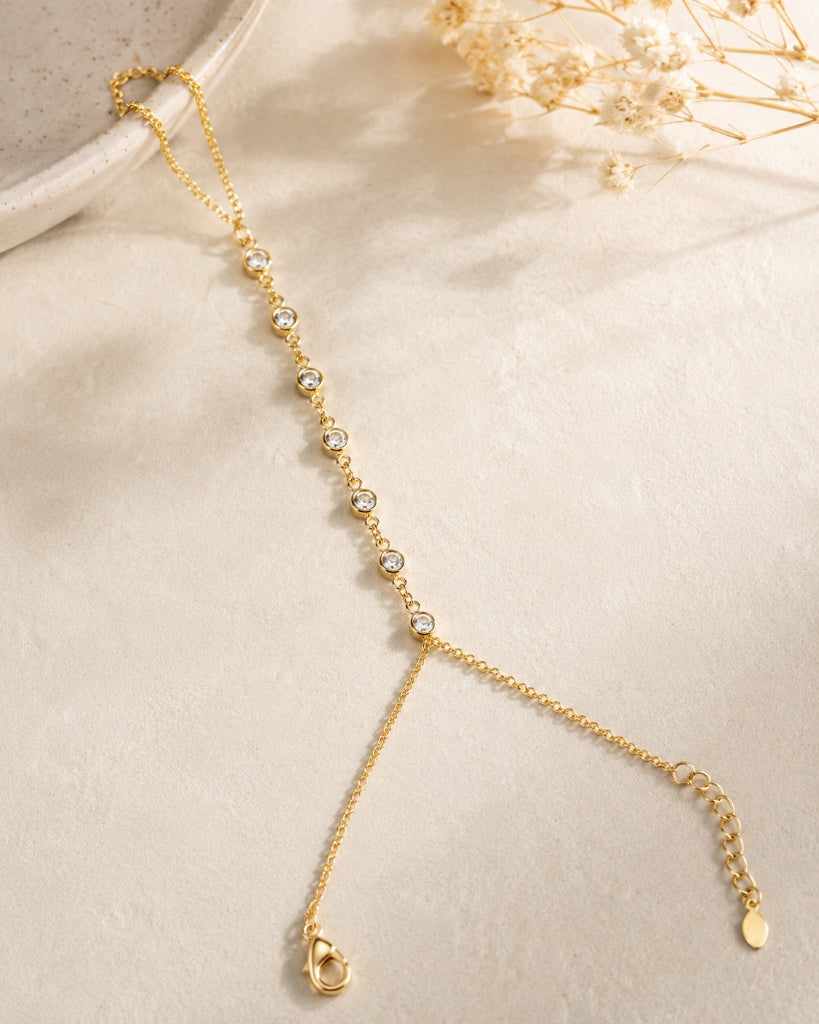 Pulseira HandChain Cravação Inglesa MontClair Ouro 18k