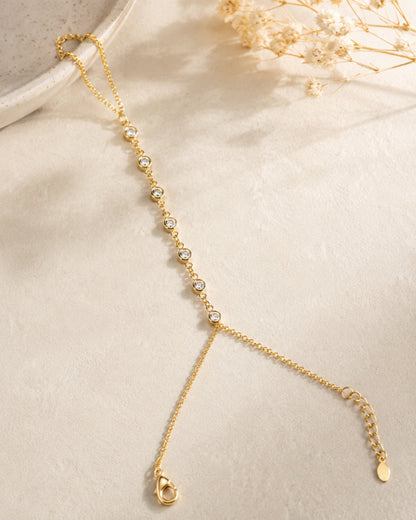 Pulseira HandChain Cravação Inglesa MontClair Ouro 18k