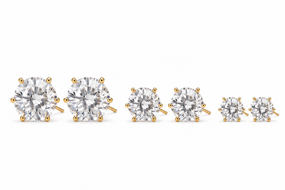 Brinco Trio Zircônia Cristal Ouro 18k