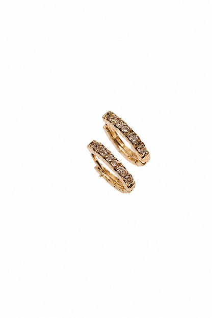 Brinco Argola Lumier Micro Zircônia Ouro 18k
